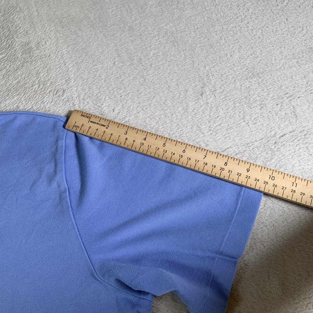 Polo Golf Ralph Lauren Polo Shirt Mens Large Blue Pima Cotton Stretch‎ Knit - Picture 9 of 10
